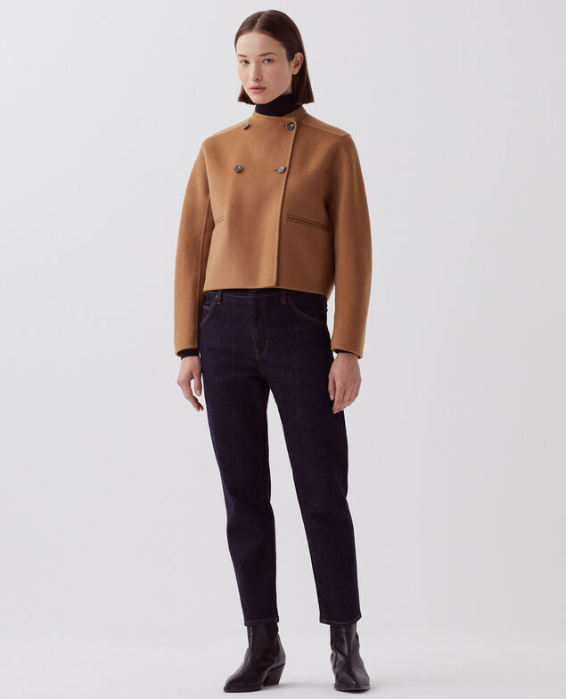 Blouson court double face I340 toasted coconut