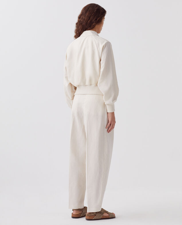 Blouson court zippé J314 beige