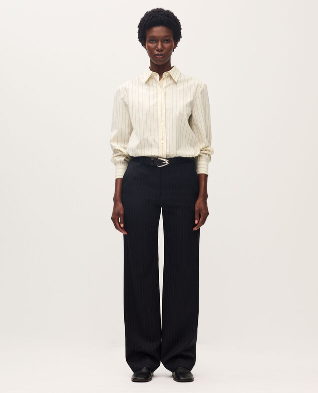 Pantalon droit en laine K690 st navy