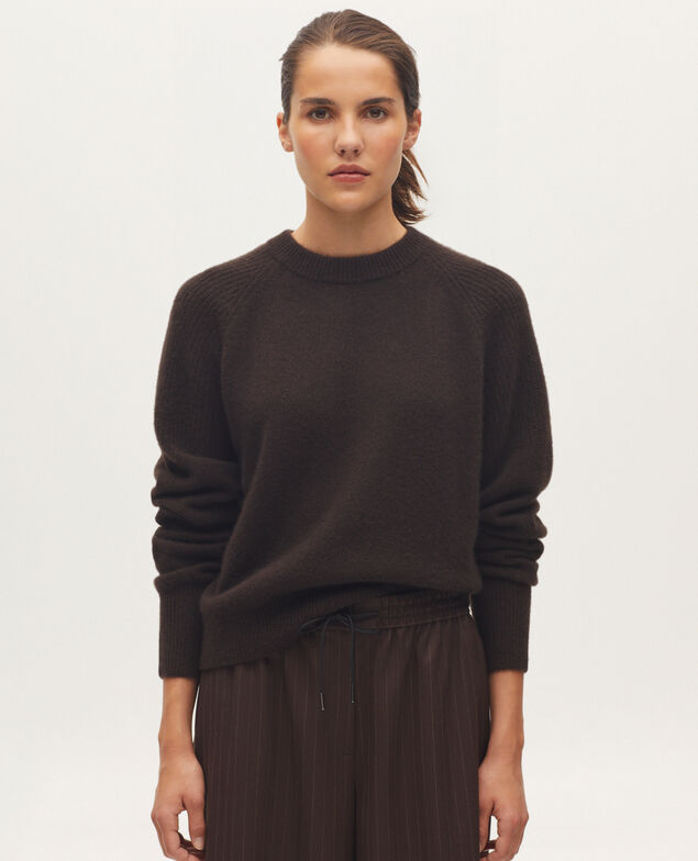 Pull en cachemire K390 taupe brown