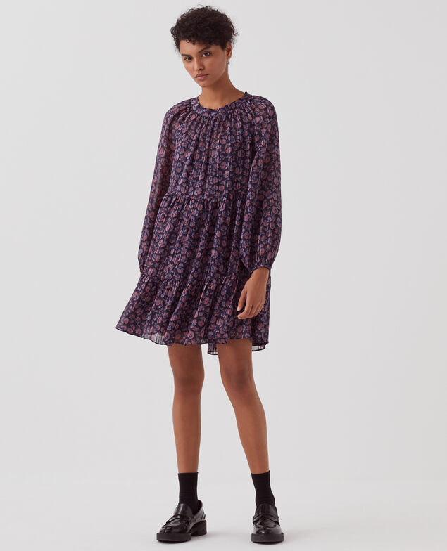 Floaty mini dress I691 indienne navy