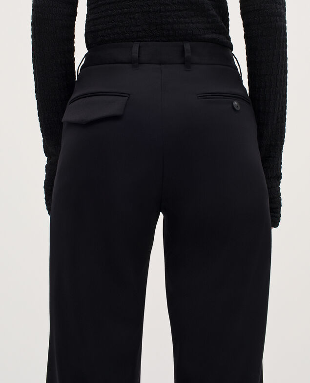 Pantalon droit en laine H091 black beauty