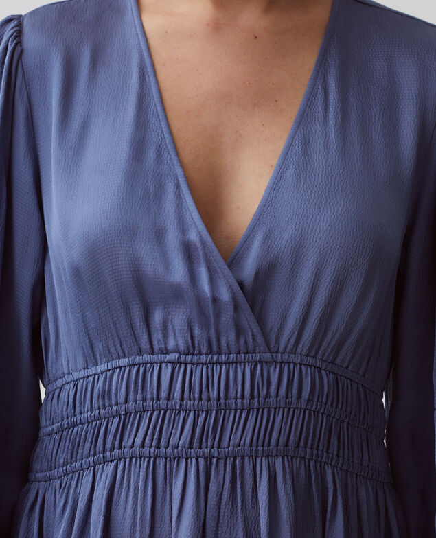 Robe courte fluide I640 gray blue