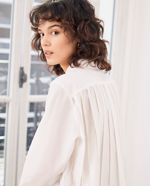 Chemise avec dos plissé Blanc