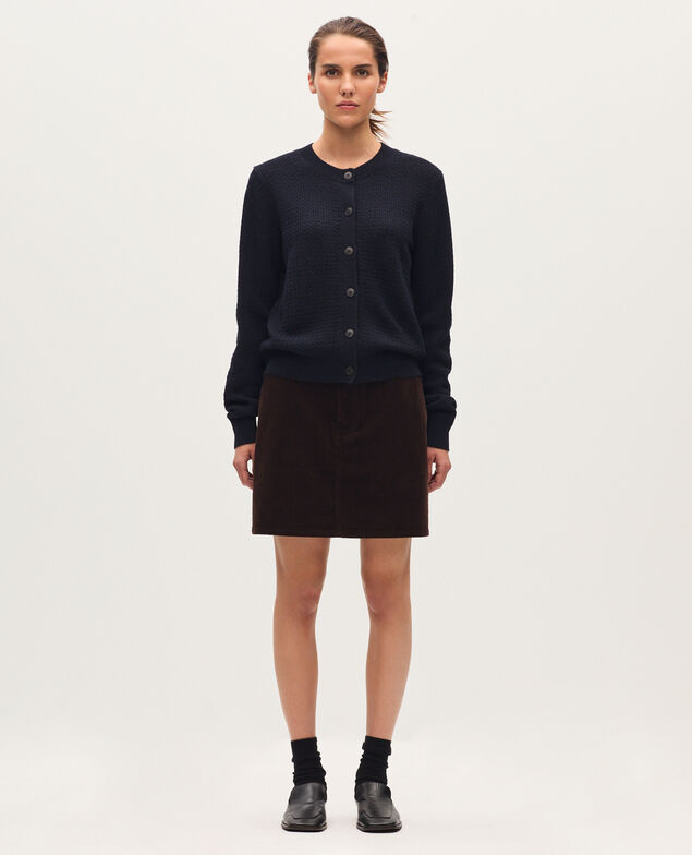 Cardigan col rond  U690 navy