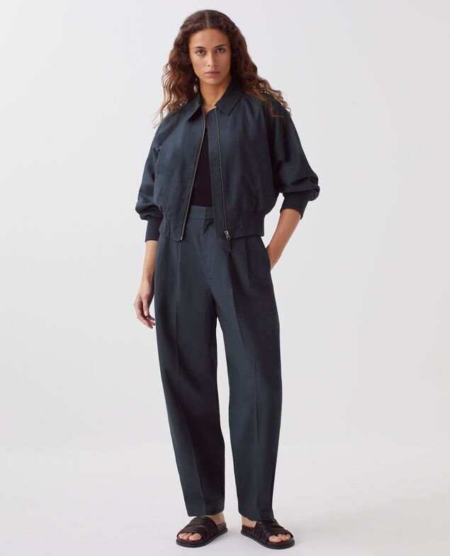 Pantalon à plis J690 blueberry