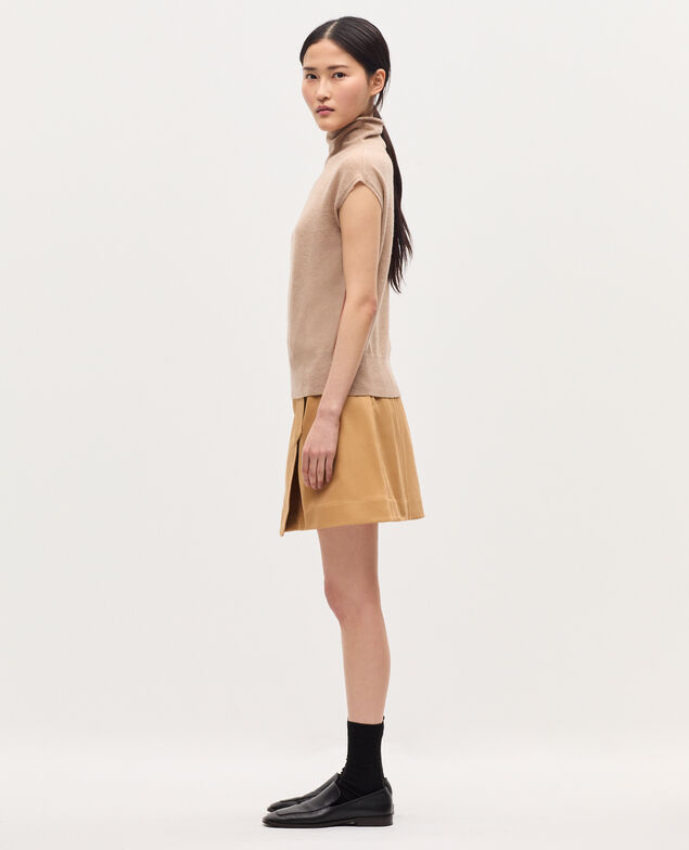Pull sans manches en cachemire  K321 tan st pumpkin