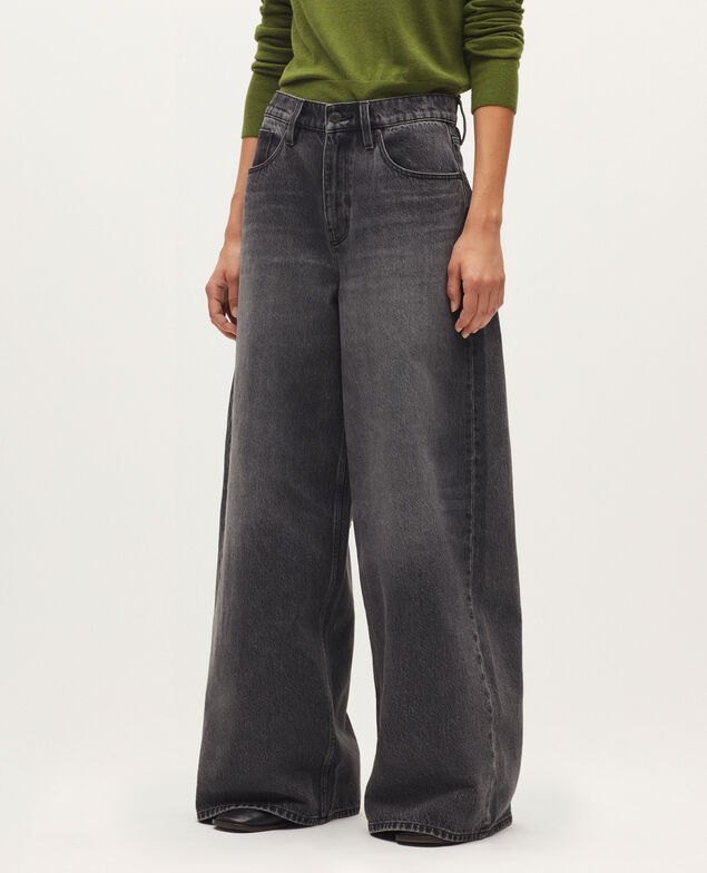 Jean wide K081 dark gray