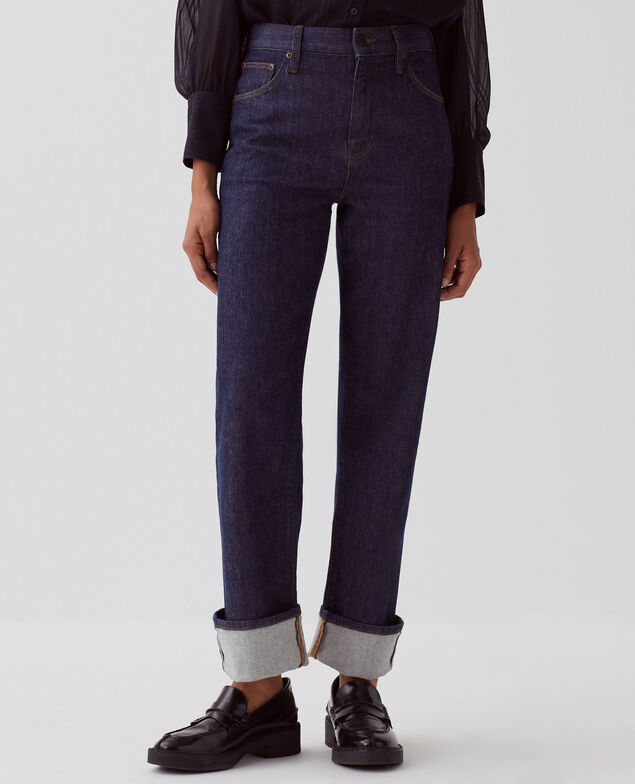 Jean straight selvedge AVA 4287 denim_brut