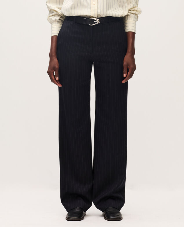 Pantalon droit en laine K690 st navy