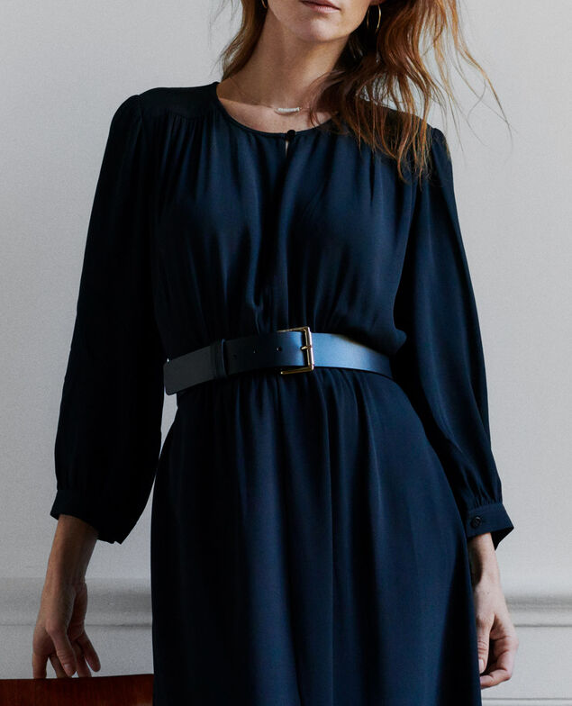 Ceinture large en cuir Black beauty