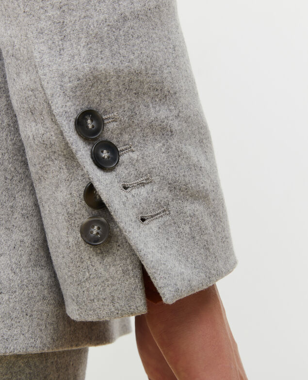 Blazer croisé en laine Light grey melange