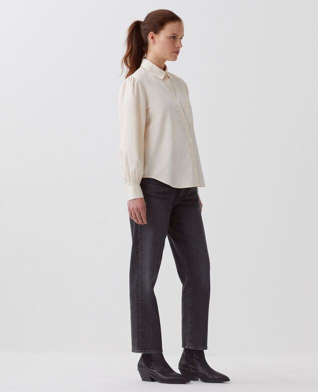 Chemise en coton satiné I300 pearled ivory
