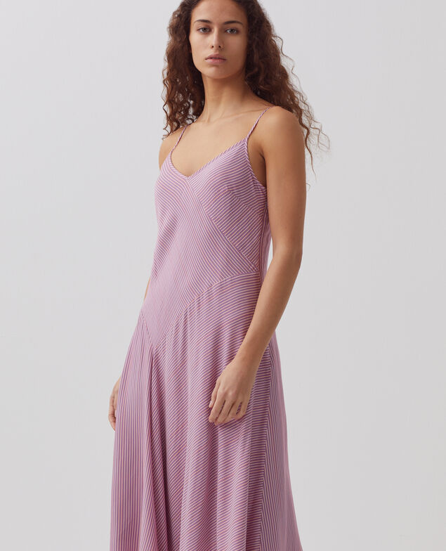 Robe fines bretelles 0721 lilac stripe