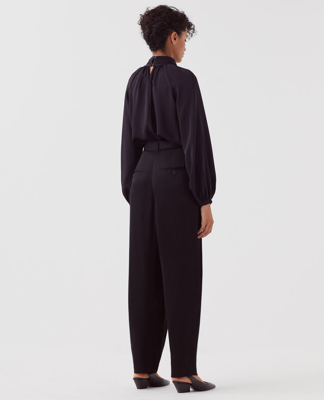 Pantalon fluide satiné H091 black beauty