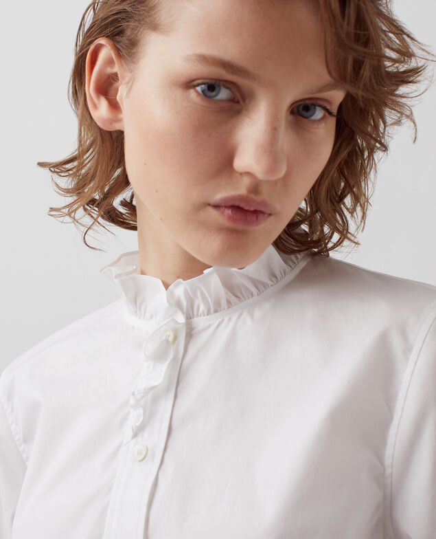 Chemise &agrave; col volant&eacute; 4235 optical white