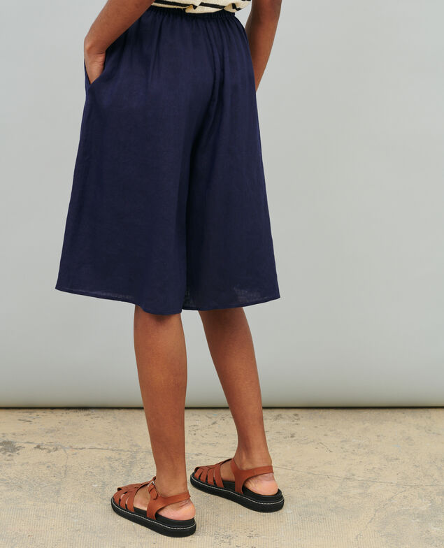 BABETH - Jupe-culotte en lin 68 blue