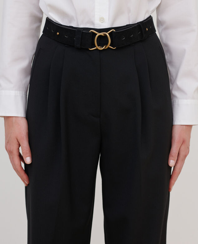 Pantalon de costume en laine A091 black