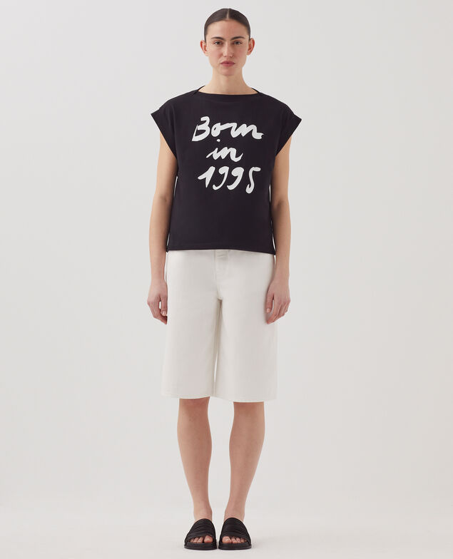 T-shirt boxy en coton J094 black base 95