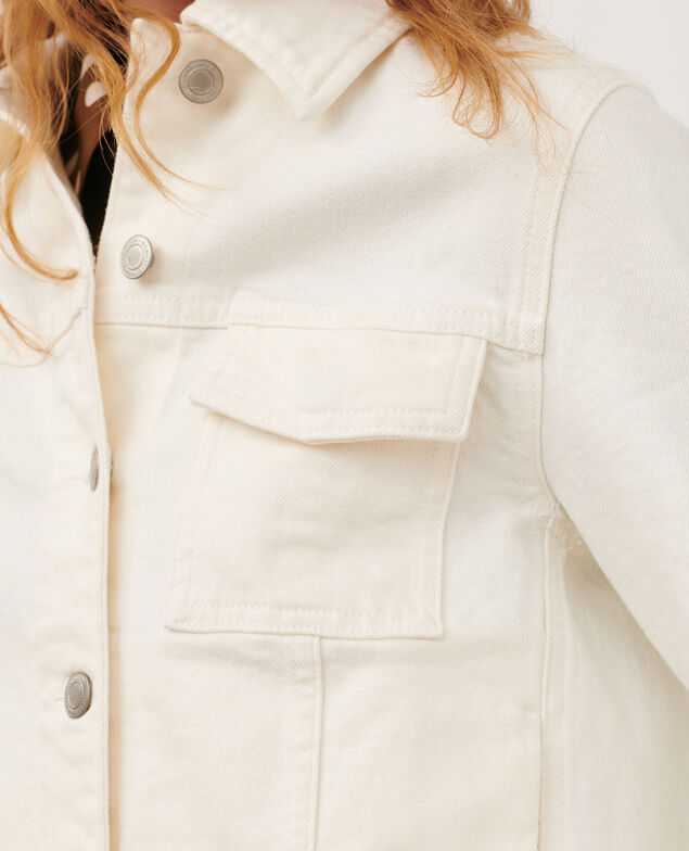 Veste courte en jean 7209c 108 denim white