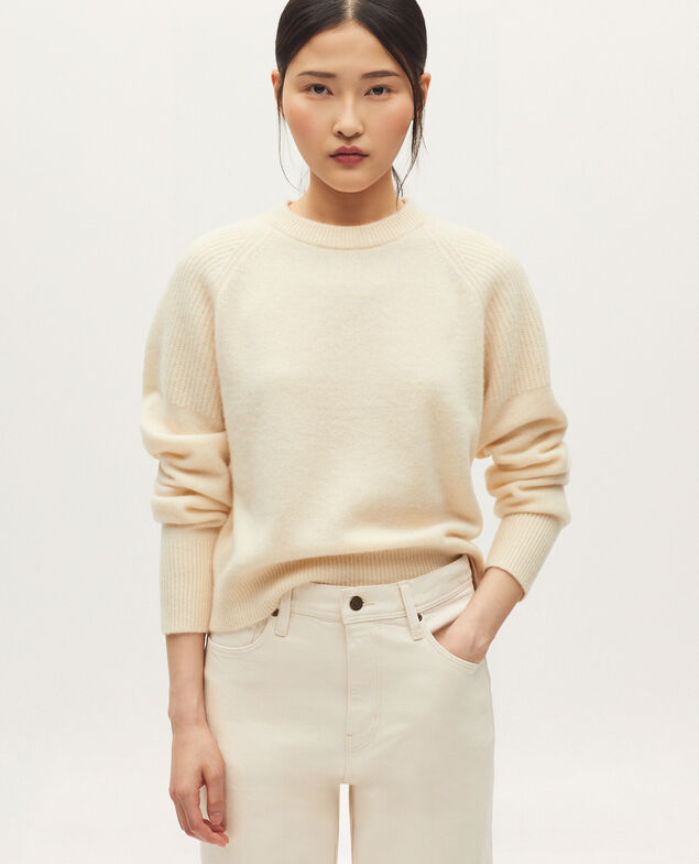 Pull en cachemire K300 ecru beige