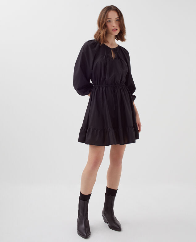 Robe courte à manches 3/4 H091 black beauty