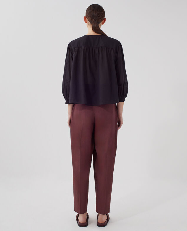 Blouse en voile de coton H091 black beauty