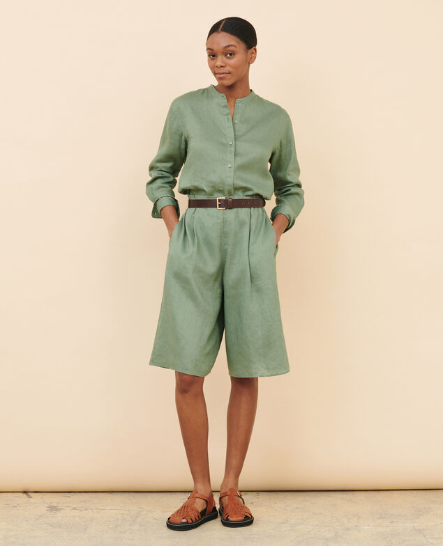 BABETH - Jupe-culotte en lin 52 green