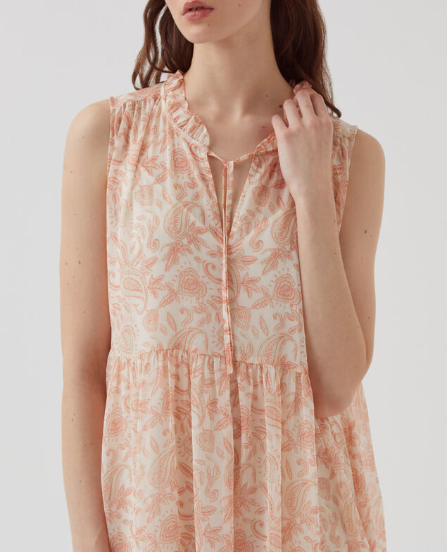 Robe fluide sans manches H300 cashmire beige
