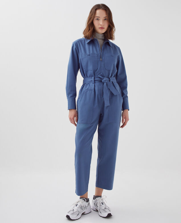 Combinaison pantalon cargo zippée I640 gray blue