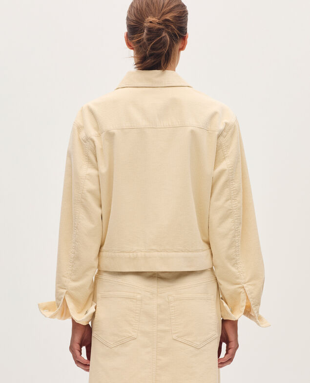 Blouson en velours côtelé U010 off white
