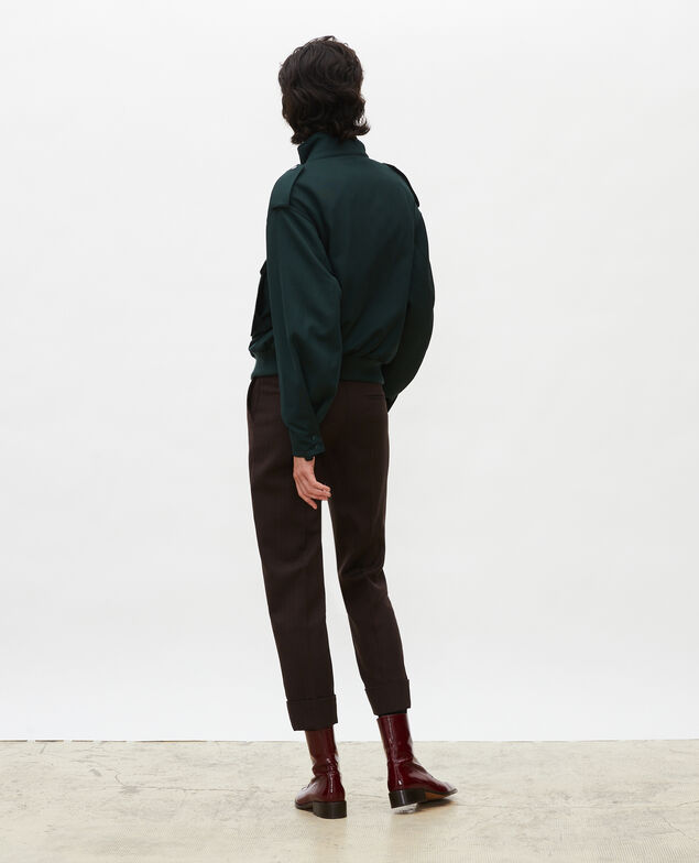 Blouson aviateur en gabardine de laine Scarab