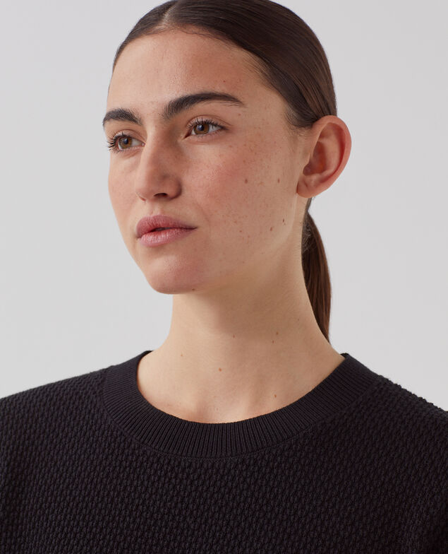 Pull à manches courtes en coton U090 black
