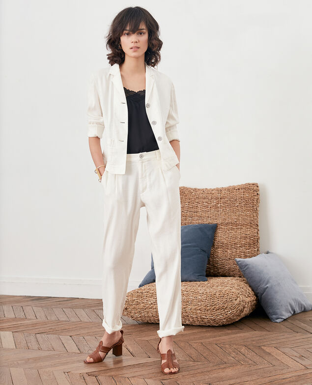 Veste de tailleur avec lin Kaolin