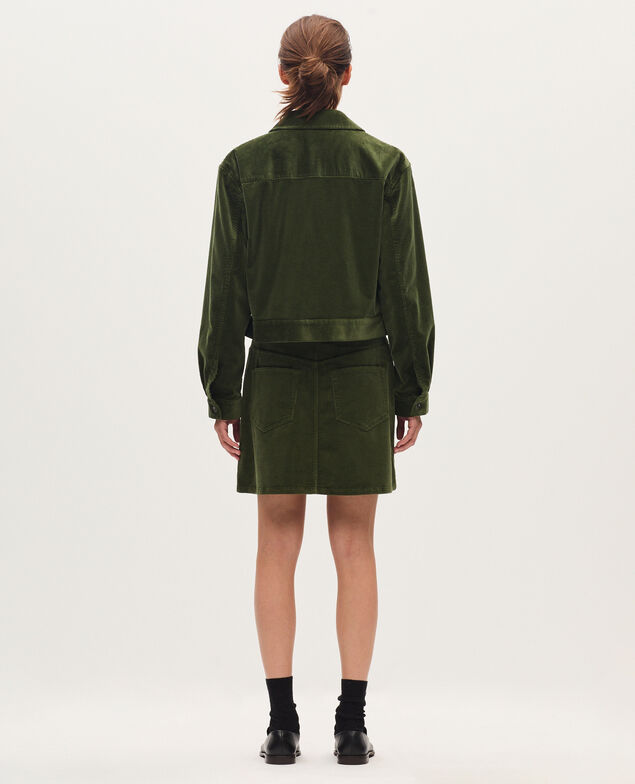 Blouson en velours côtelé U550 green