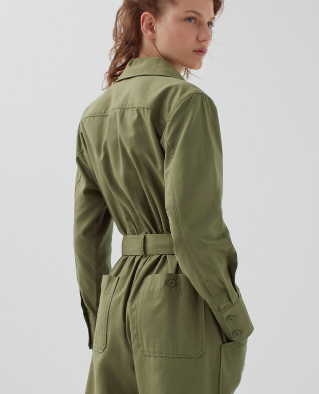 Combinaison pantalon cargo zippée I560 covert green
