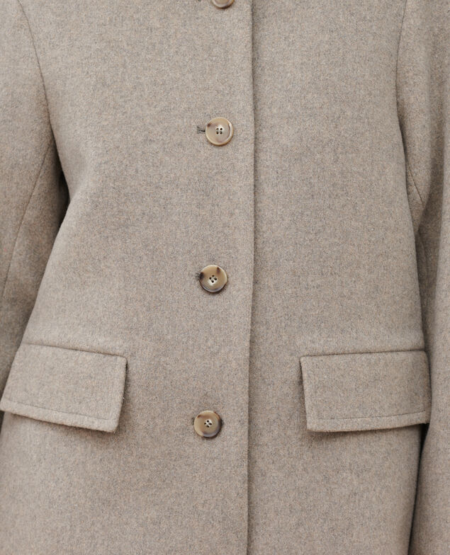 Manteau court en laine mélangée 8892 04 gray