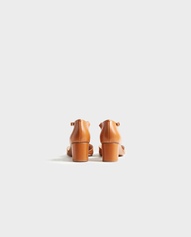 Salomés en cuir Camel