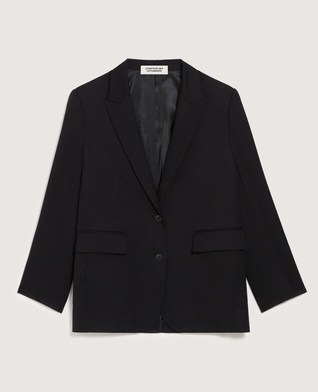 Veste de tailleur en laine H091 black beauty