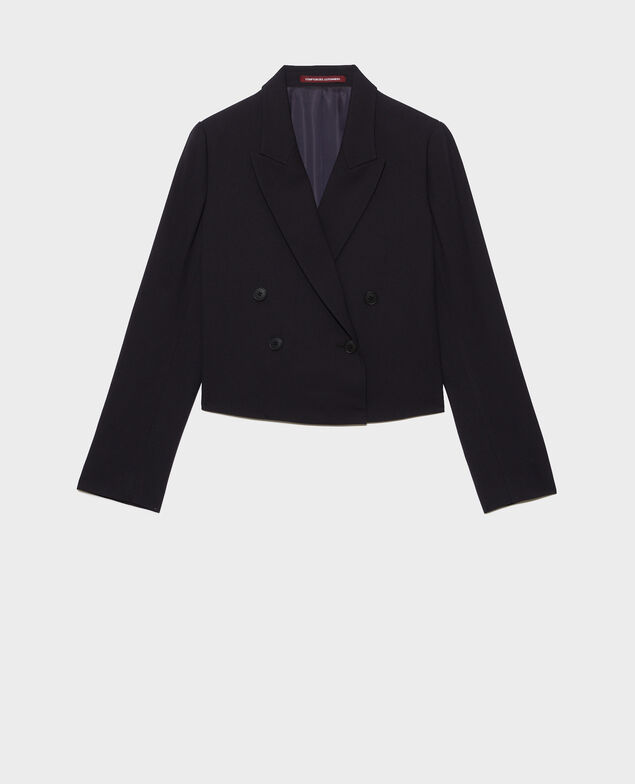 Veste spencer courte en laine Black beauty