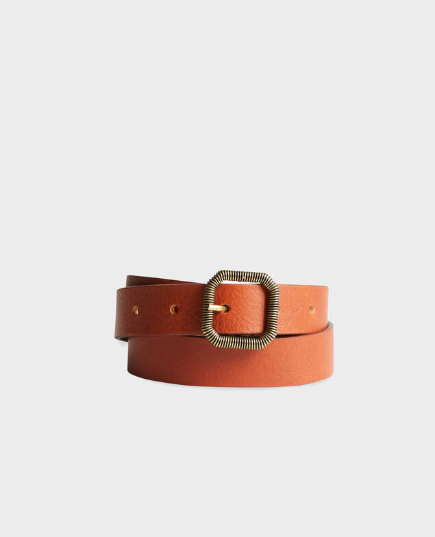 Ceinture fine en cuir 7023 29 dark orange