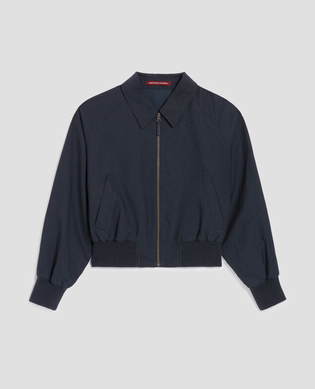 Blouson court zippé J690 blueberry