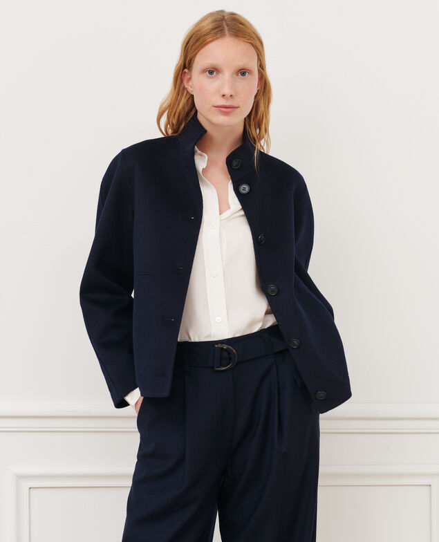 Blouson double face laine et cachemire 7012c 69 navy