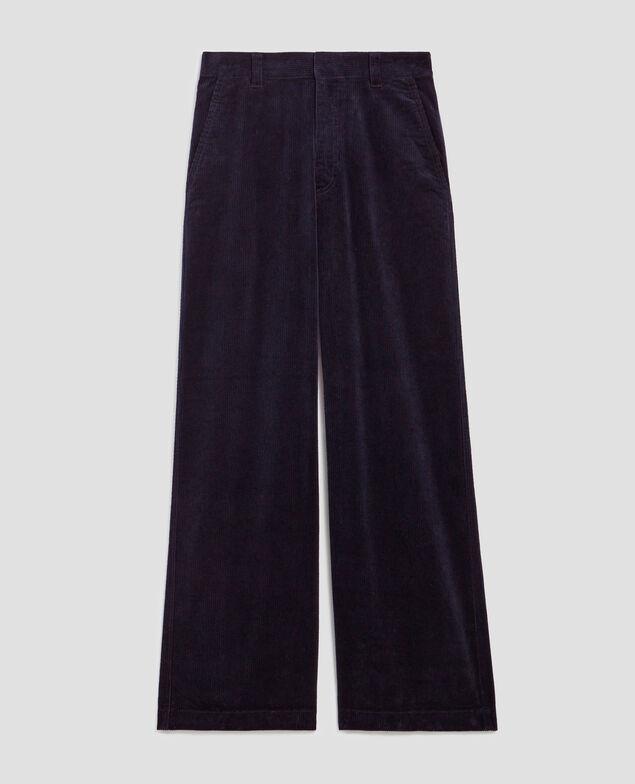 Pantalon en velours côtelé U690 navy