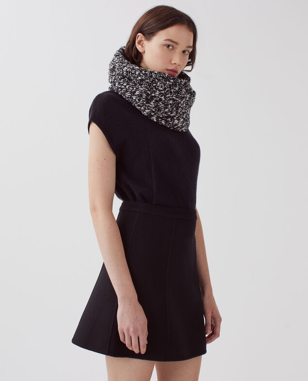 Jupe courte double face H091 black beauty