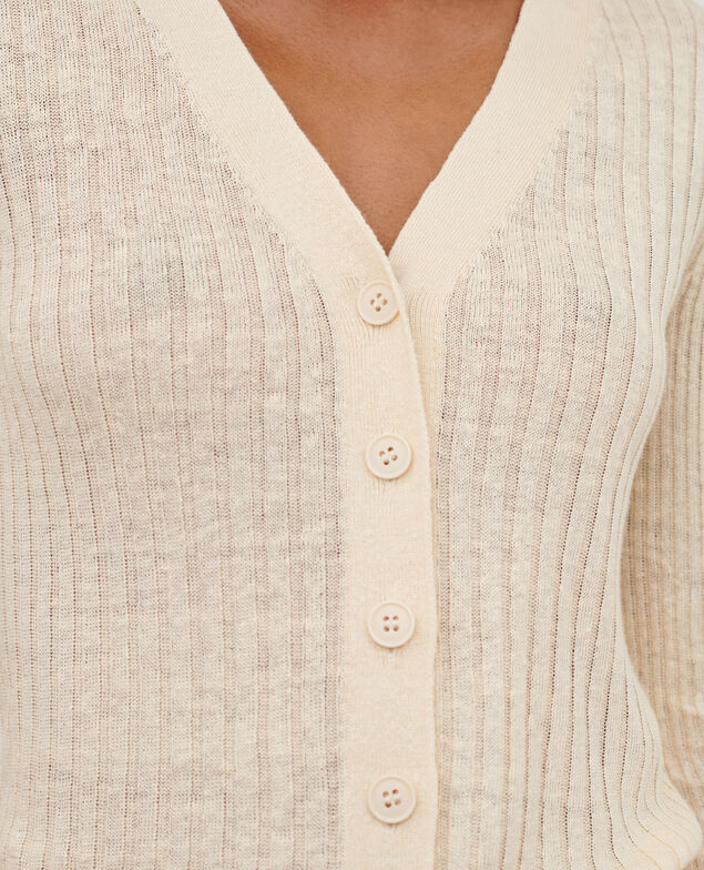 Cardigan en lin 0010 buttercream
