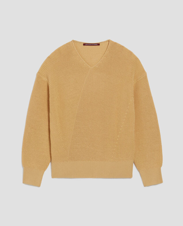 Pull col V en coton J420 moonstone
