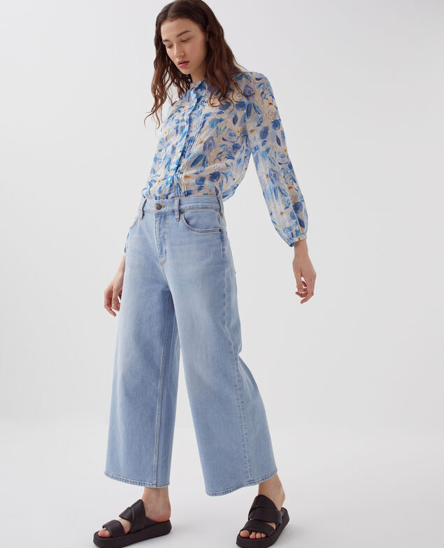 Blouse fluide à manches longues H600 window blue