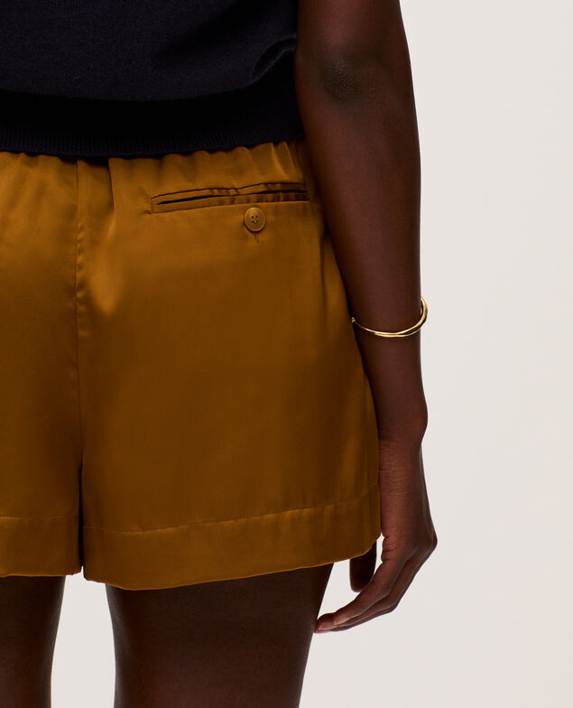 Short fluide satiné K340 bone brown