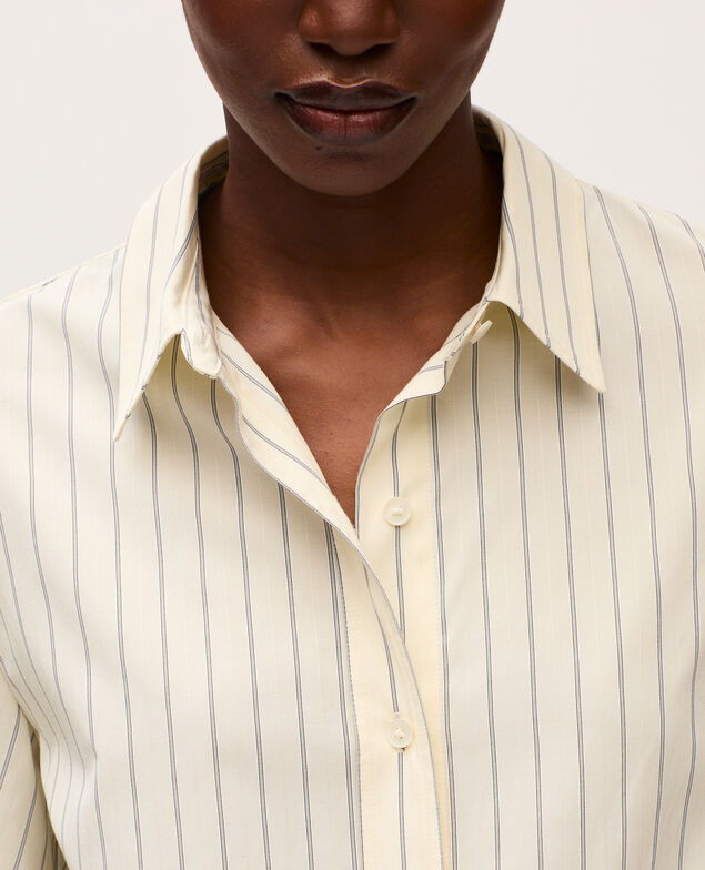Chemise rayée K014 stripes ecru